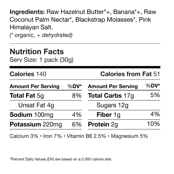 Hazelnut Banana Energy Gel