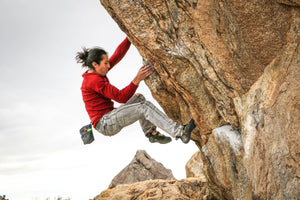 Rock climbing boulder